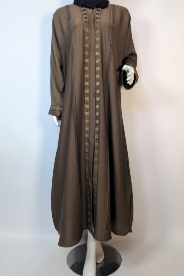 Majestic Mauve- Front Open and embroidery - brown